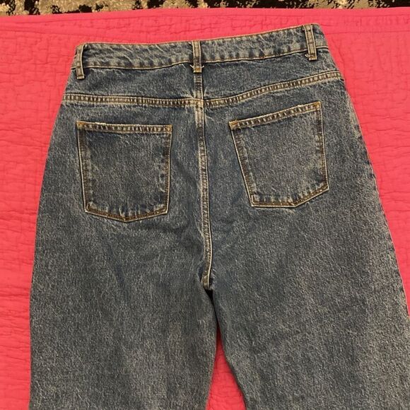 Sandro Blue Straight Leg Jeans with Distressed Details. uA4 - Picture 7 of 9